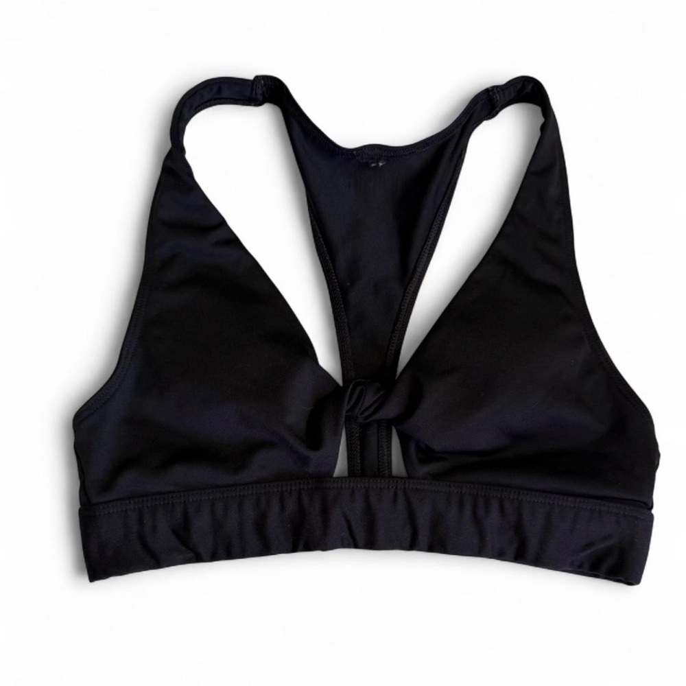 PINK Victoria’s Secret Black Knot Front Racerback Bikini Top Small